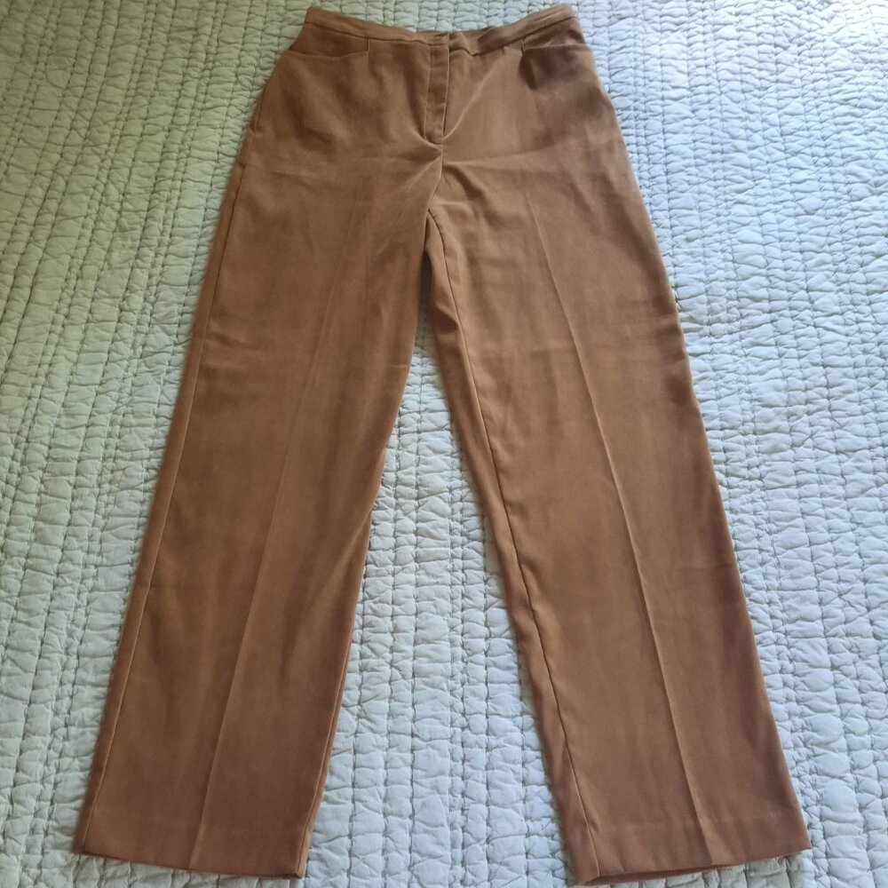 Vintage Suede style brown slacks size 10